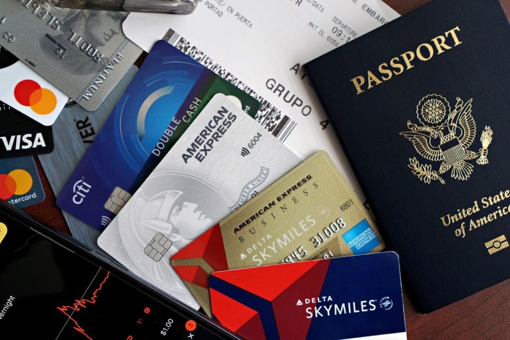 What to Pack for a Kenya Safari: The Ultimate Packing List (2026) A collection of travel essentials including a passport, credit cards, and a boarding pass. Ideal for travel and finance concepts.