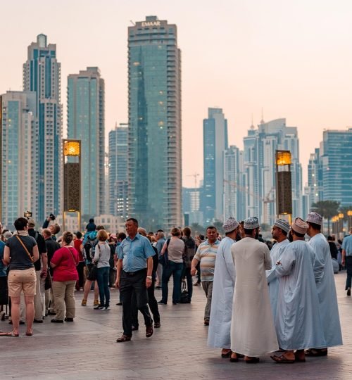 downtown, dubai, uae, tourism, city, people, buildings, muslims, arabs, square, street, evening, crowd, dubai, dubai, dubai, dubai, dubai, uae